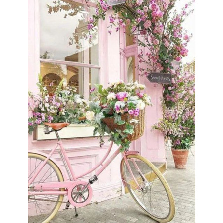  Et Vélo 2 Diamond Painting Fleurs