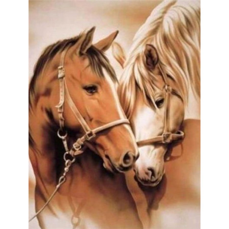 Chevaux L'Amitié Sincère Diamond Painting Chevaux