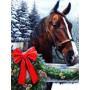  Pferd: Weihnachten im Stall Diamond Painting Pferde