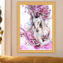  Pferd: Florale Träumerei Diamond Painting Pferde