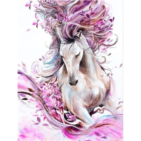  Horse: Fantasia floreale Diamond Painting Cavalli
