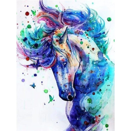  Horse: Magica esplosione di acquerelli Diamond Painting Cavalli