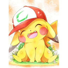  Pokémon De glimlach van de trainer Diamond Painting Pokémon