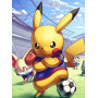 Diamond painting Pikachu capitaine football strass brillants toile terminée