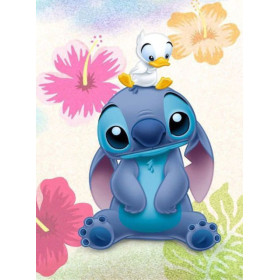  Stitch & de gevederde vriend Diamond Painting Cartoons
