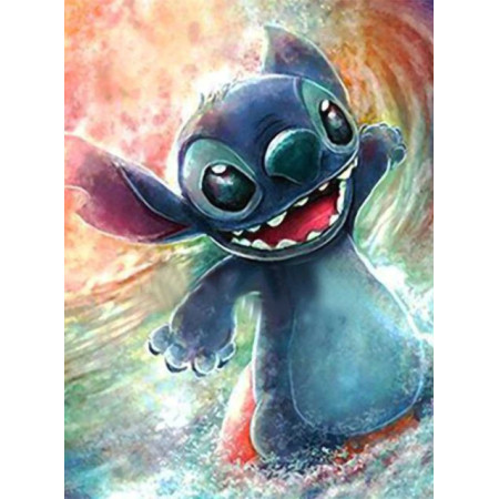  Stitch, the Wave King Cartoon Diamond Painting