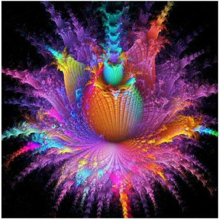  Floraison Abyssale Diamond Painting Abstrait
