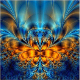  – Goldund Azur-Symmetrie Abstraktes Diamond Painting