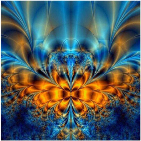  Gold and Azure Symmetry Abstract Diamond Painting