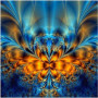  Gold and Azure Symmetry Abstract Diamond Painting
