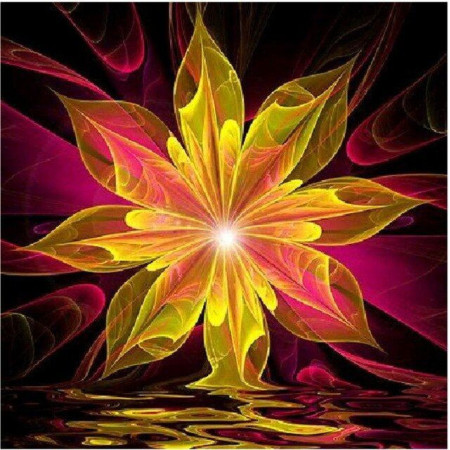  Incandescent Solar Flower Abstract Diamond Painting