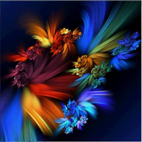  Blumenfeuerwerk Abstraktes Diamond Painting