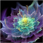  Fleur de Lumière Éthérée Diamond Painting Abstrait