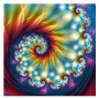  Spirale Arc-en-ciel Lumineuse Diamond Painting Abstrait