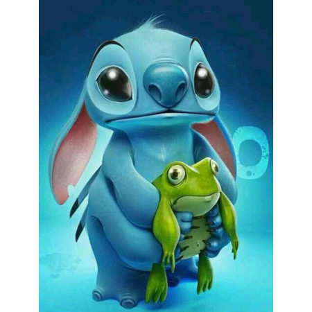  Stitch: Der Froschfreund Diamond Painting Disney