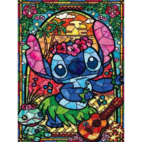 Stitch: Hawaiiaans glas-in-lood Diamond Painting Disney