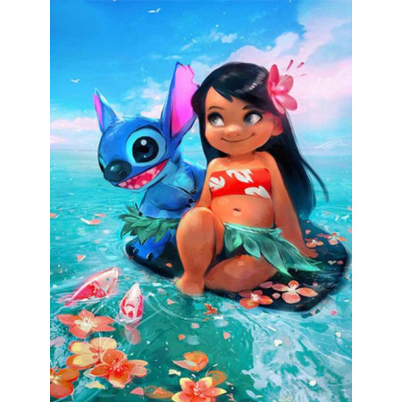 Lilo & Stitch: Giornata Tropicale Diamond Painting Disney
