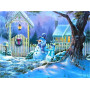  Le Bonhomme de Neige Diamond Painting Montagnes