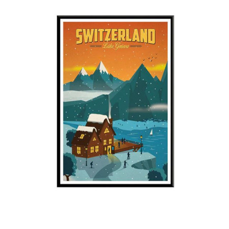  Vintage Switzerland Diamond Painting Villes & Villages