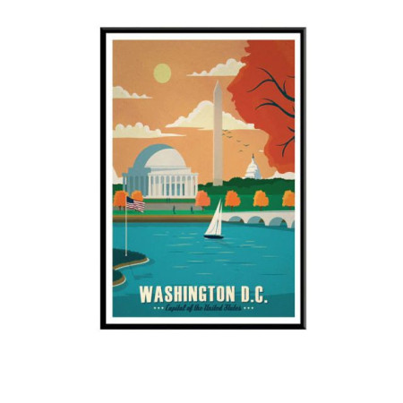  Paesaggio vintage di Washington Diamond Painting Città & Villaggi