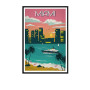  Vintage Miami Landschaft Diamond Painting Städte & Dörfer