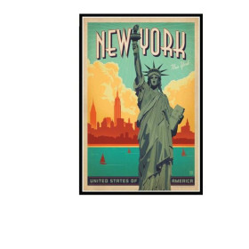  Vintage New Yorker Landschaft Diamond Painting Städte & Dörfer