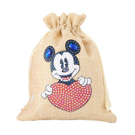  Sacchetto di caramelle natalizie con pittura a diamante a forma di cuore di Topolino Diamond Painting di Natale