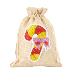  Sac À Bonbons Noël En Peinture Diamant Sucre D'orge Diamond Painting Noël