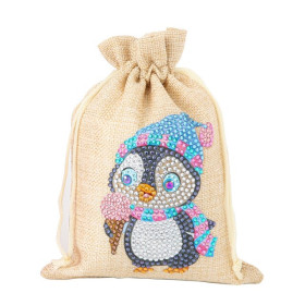  Weihnachtssüßigkeitentüte in  Pinguin-Eiscreme Diamond Painting Weihnachten