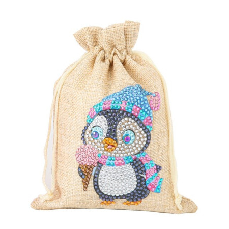  Kerst snoepzak in  Pinguïn-ijs Diamond Painting Kerstmis