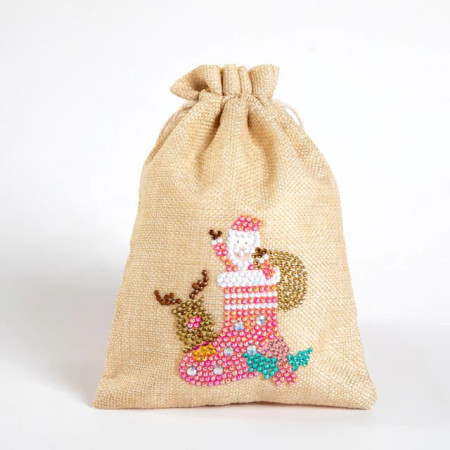  Sac À Bonbons Noël En Peinture Diamant Chaussette Diamond Painting Noël