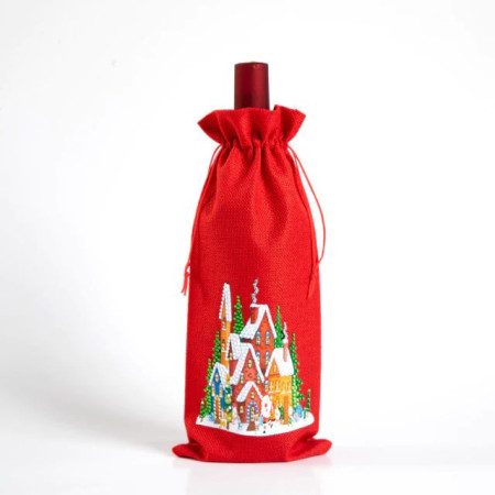  Wijnof champagnefleszak in  5 Diamond Painting Kerstmis