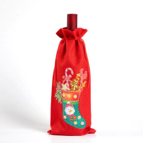  Wine or Champagne Bottle Bag in  13 Diamond Painting Christmas