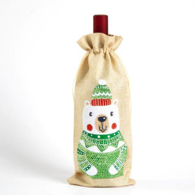  Wine or Champagne Bottle Bag in  17 Diamond Painting Christmas