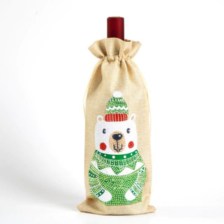  Wine or Champagne Bottle Bag in  17 Diamond Painting Christmas