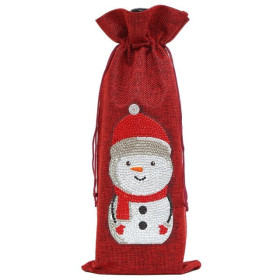  Wine or Champagne Bottle Bag in  18 Diamond Painting Christmas