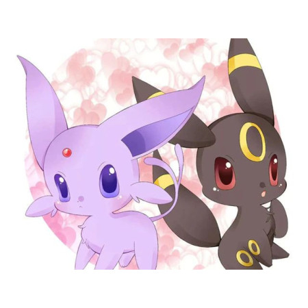  Pokémon The Chibi Duo of Hearts Diamond Painting Pokémon