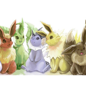  La Fratrie Aquarelle Diamond Painting Pokémon