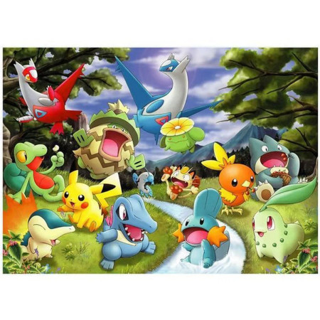 -Pokémon-Treffen am Flussufer Diamond Painting Pokémon