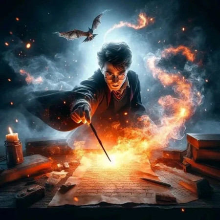 Das Studium der Zaubersprüche Diamond Painting Harry Potter