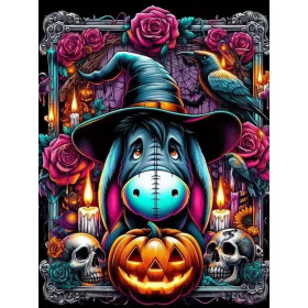 Diamantmalerei I-Aah, trauriger Halloween-Zauberer Diamond Painting Halloween