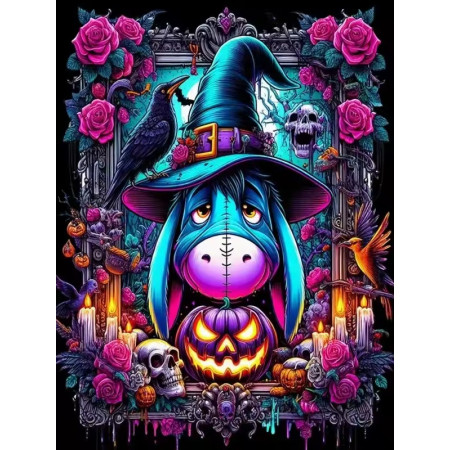  Bourriquet Sorcier d'Halloween Diamond Painting Halloween