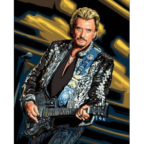  Johnny Hallyday: Die Rocklegende Diamond Painting Johnny Hallyday