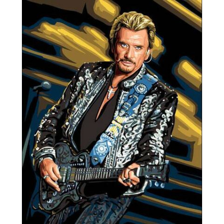  Johnny Hallyday: De Rocklegende Diamond Painting Johnny Hallyday