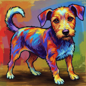  Hond: De wervelwind van kleuren Diamond Painting Honden