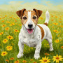 Hond: Geluk is in de Weide Diamond Painting Honden