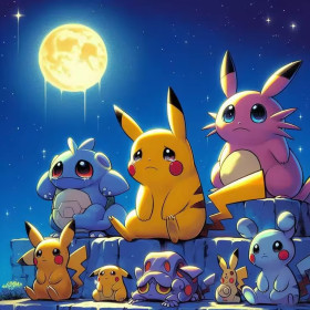  Complainte au Clair de Lune Diamond Painting Pokémon