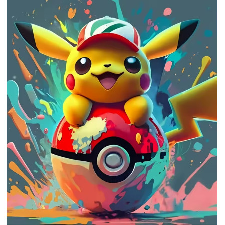 Diamantschildering Pikachu Pop Art Diamond Painting Pokémon