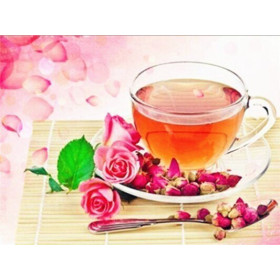  Rozenblaadjesthee Diamond Painting koffie thee