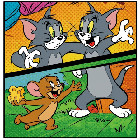  Tom & Jerry, Style Comics Diamond Painting Tom en Jerry
